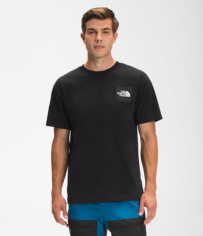 The North Face T-Shirts Heren Korte Mouw Heavyweight Box YNAO98035 - Zwart